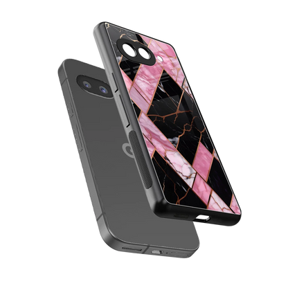 Rose Luxe sleek google pixel 10a cover with tempered glass back and TPU edges