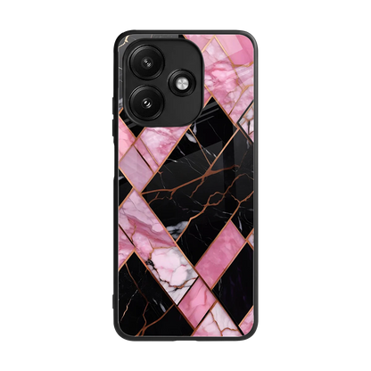 Rose Luxe back phone cover | glass case for redmi 12 5g