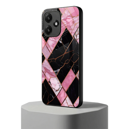 Rose Luxe redmi 12 5g mobile cover | shockproof glass phone case