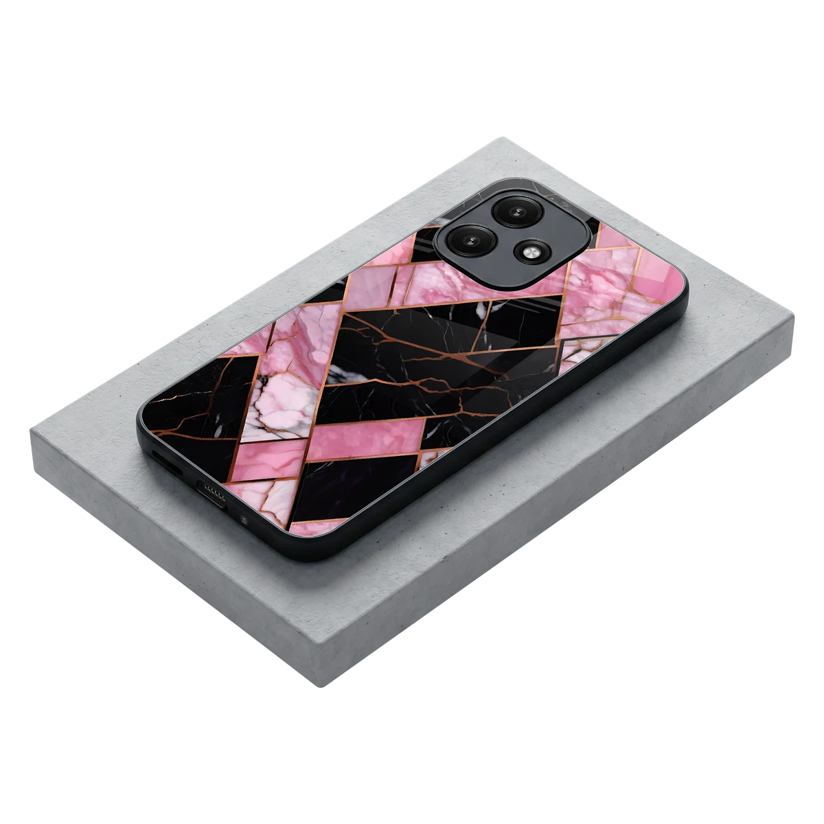 Rose Luxe stylish phone case for redmi 12 5g | glossy glass and slim fit