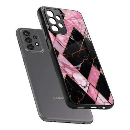Rose Luxe sleek samsung galaxy a23 cover with tempered glass back and TPU edges