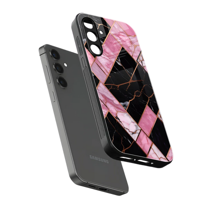 Rose Luxe sleek samsung galaxy a55 5g cover with tempered glass back and TPU edges