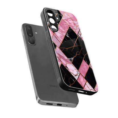 Rose Luxe sleek samsung galaxy m36 5g cover with tempered glass back and TPU edges