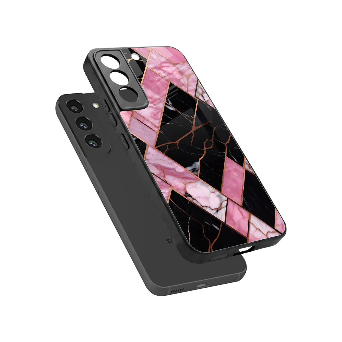 Rose Luxe sleek samsung galaxy s22 cover with tempered glass back and TPU edges