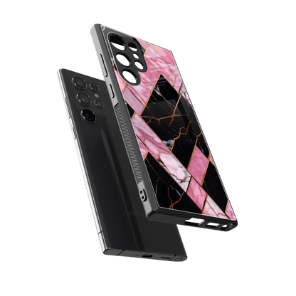 Rose Luxe sleek samsung galaxy s24 ultra cover with tempered glass back and TPU edges