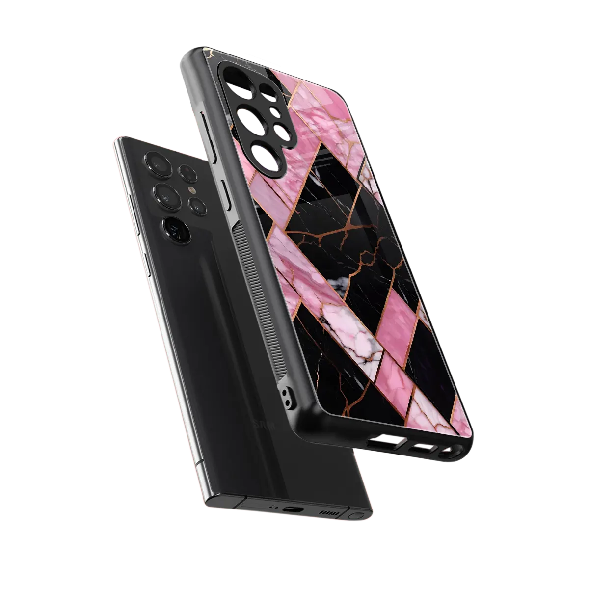 Rose Luxe sleek samsung galaxy s25 ultra cover with tempered glass back and TPU edges