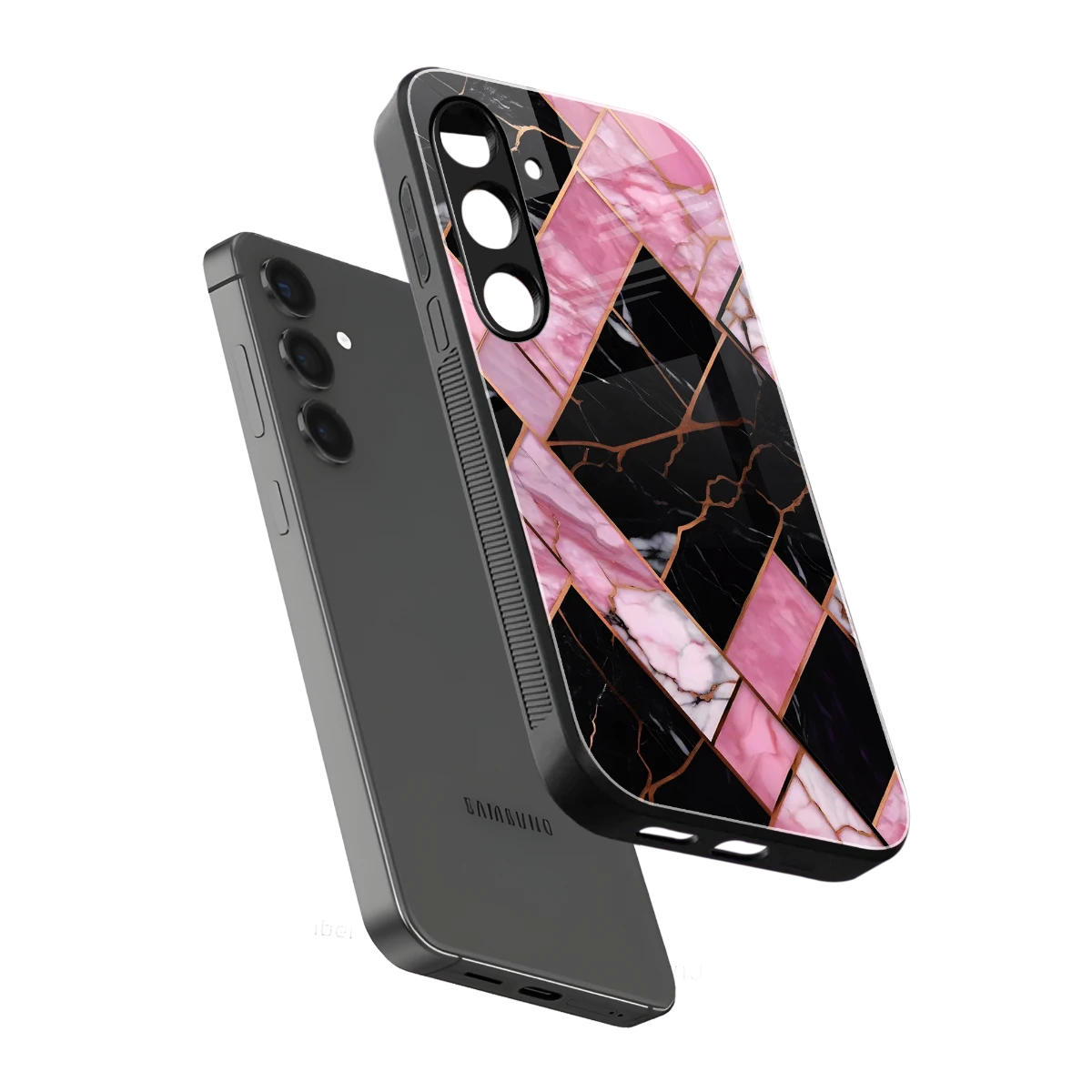 Rose Luxe sleek samsung galaxy s24 fe cover with tempered glass back and TPU edges