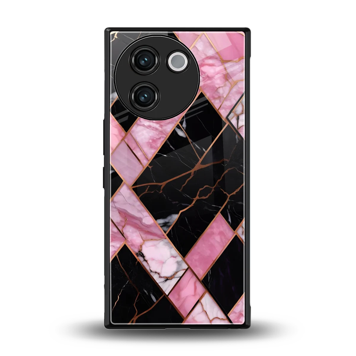 Rose Luxe back phone cover | glass case for vivo v30e
