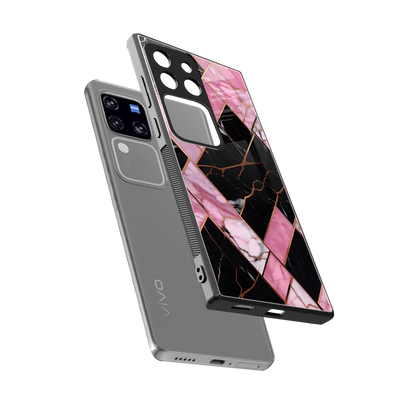 Rose Luxe sleekvivo v30 pro cover with tempered glass back and TPU edges