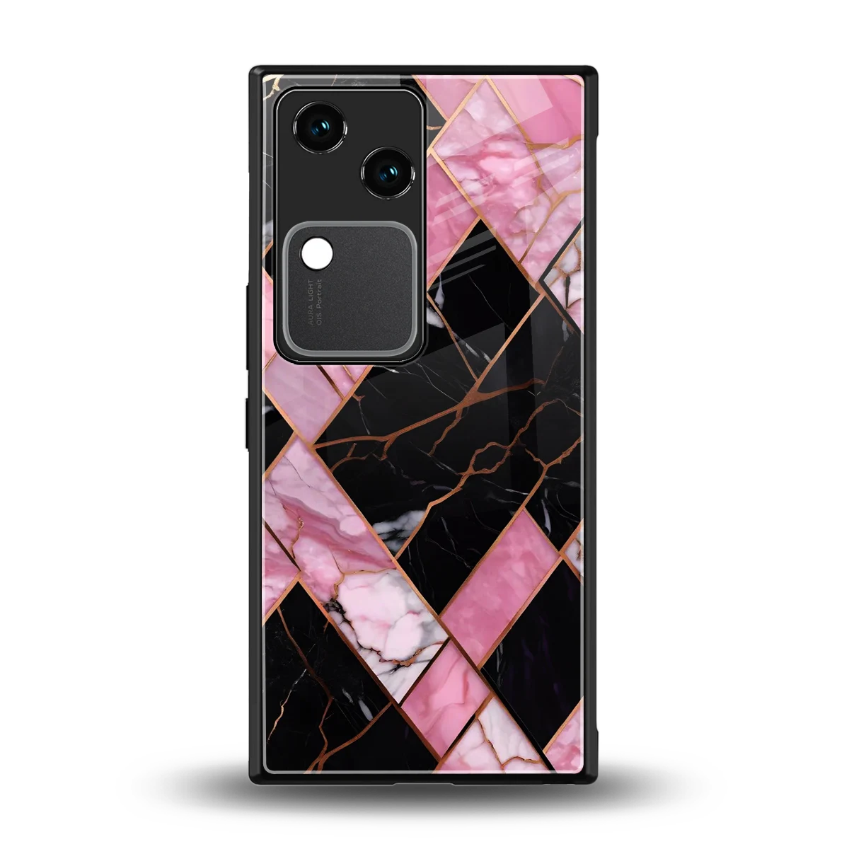 Rose Luxe back phone cover | glass case for vivo v30
