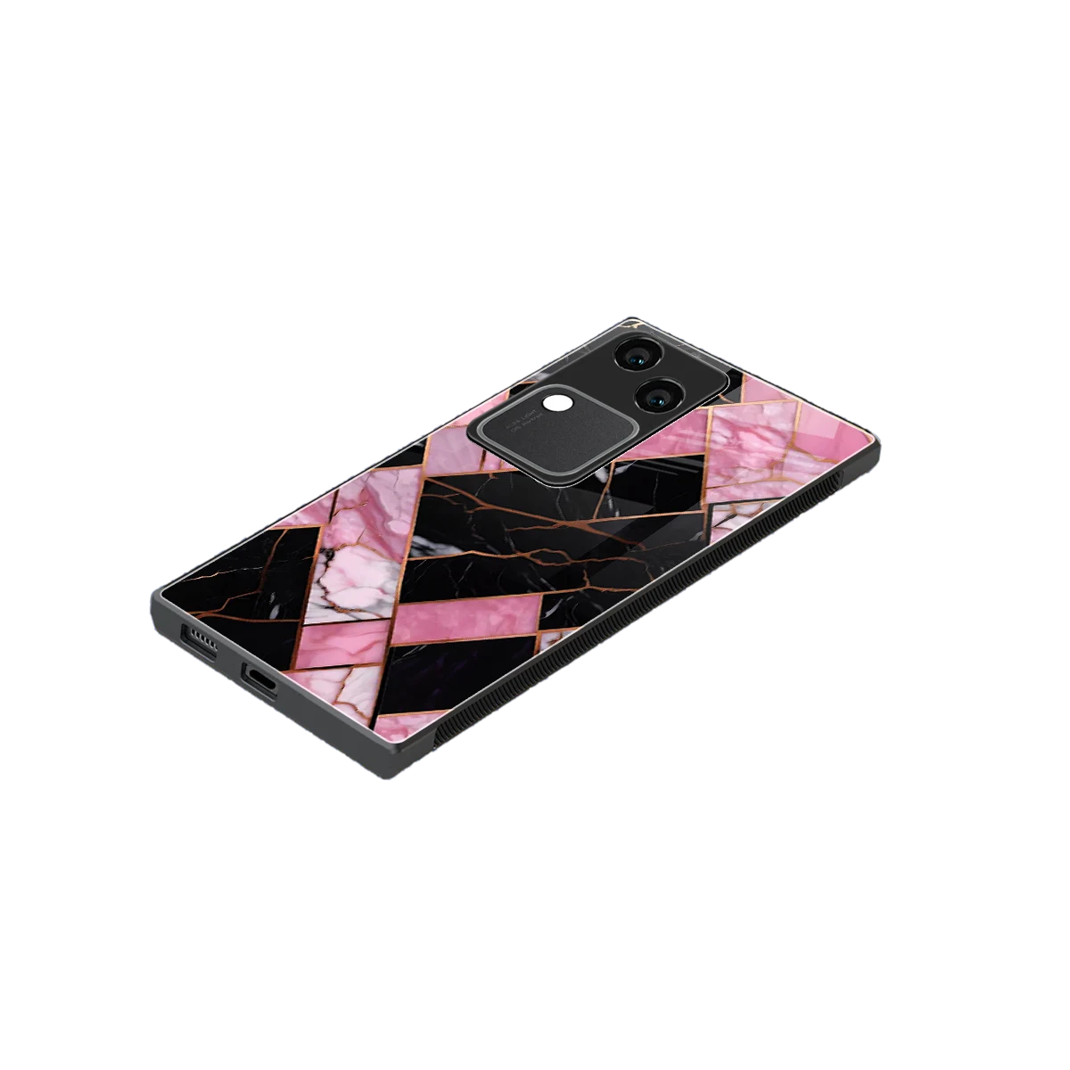 Rose Luxe stylish phone case for vivo v30 | glossy glass and slim fit