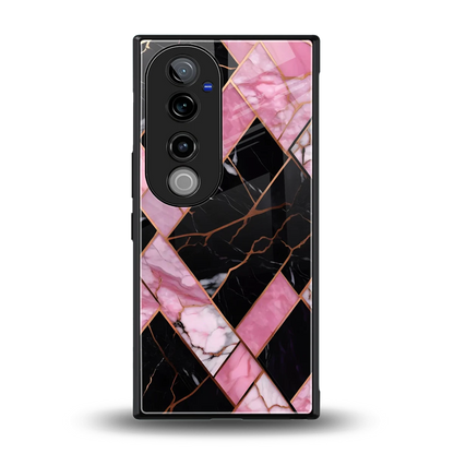 Rose Luxe back phone cover | glass case for vivo v40 pro