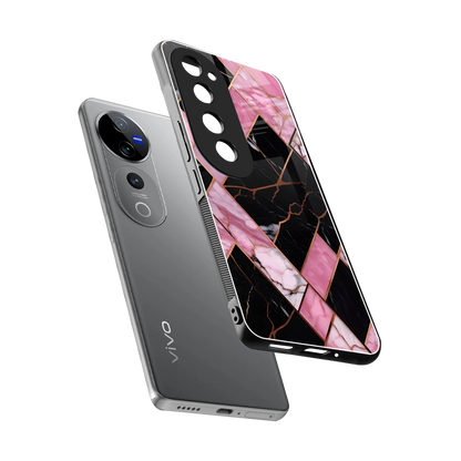 Rose Luxe sleek vivo v40 pro cover with tempered glass back and TPU edges