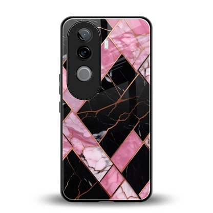 Rose Luxe back phone cover | glass case for vivo v40e