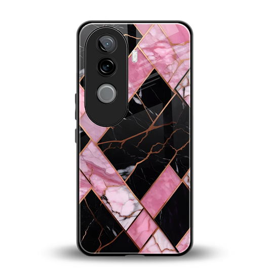 Rose Luxe back phone cover | glass case for vivo v40e
