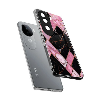 Rose Luxe sleek vivo v40e cover with tempered glass back and TPU edges