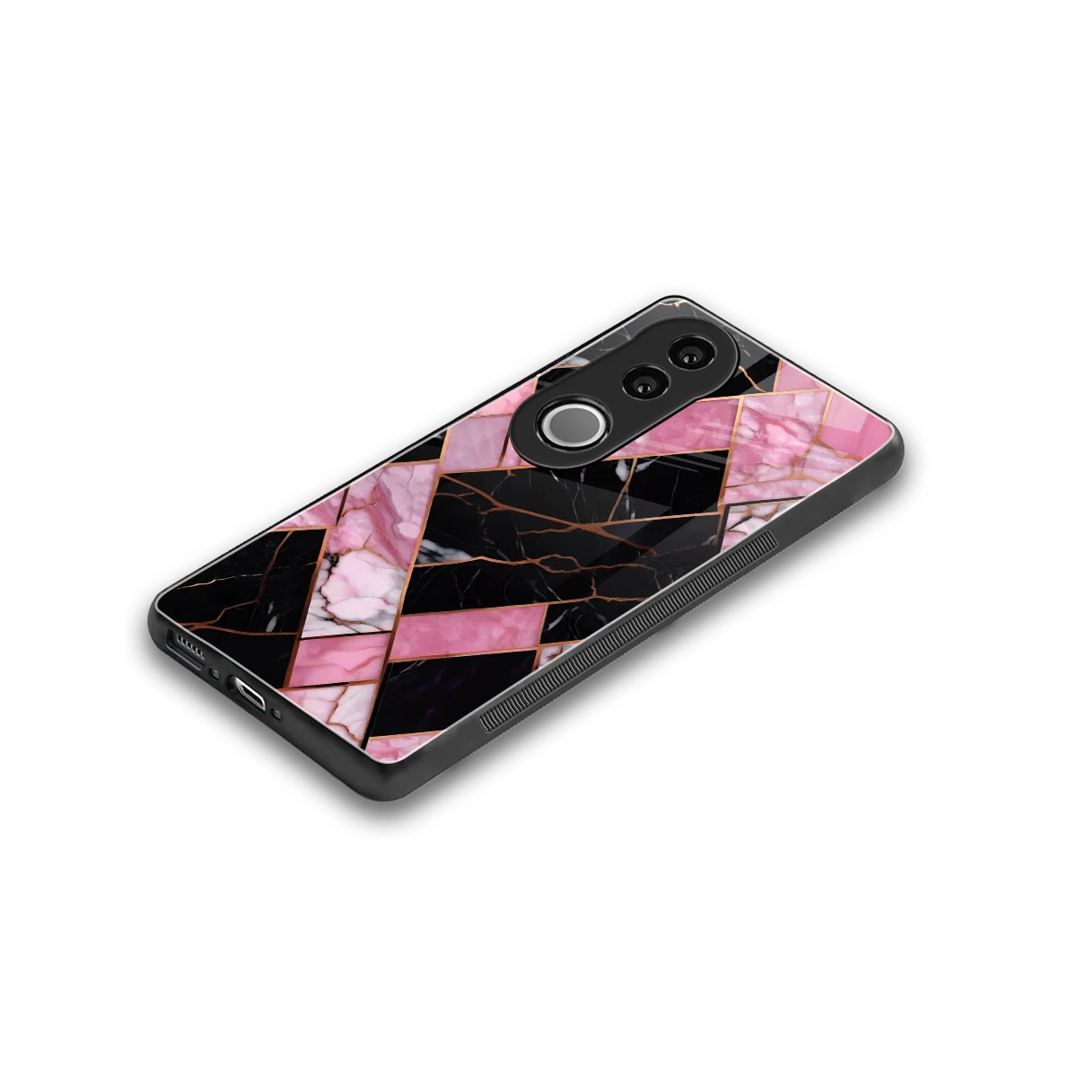 Rose Luxe stylish phone case for vivo v50 | glossy glass and slim fit