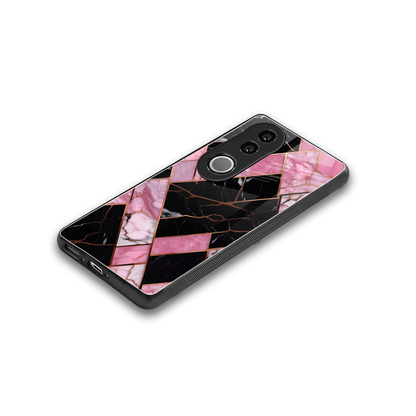 Rose Luxe stylish phone case for vivo v50 | glossy glass and slim fit