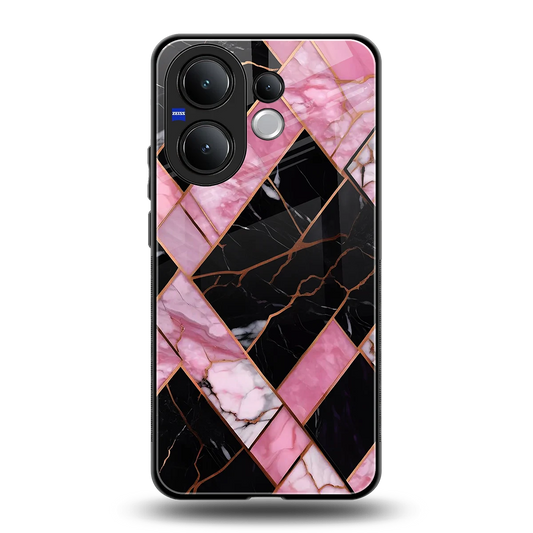 Rose Luxe back phone cover | glass case for vivo v60