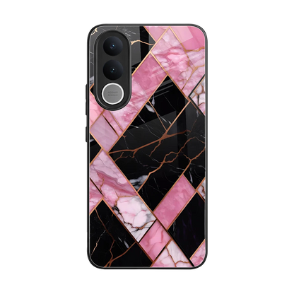 Rose Luxe back phone cover | glass case for vivo v70 fe