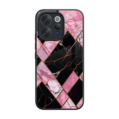 Rose Luxe back phone cover | glass case for vivo v70