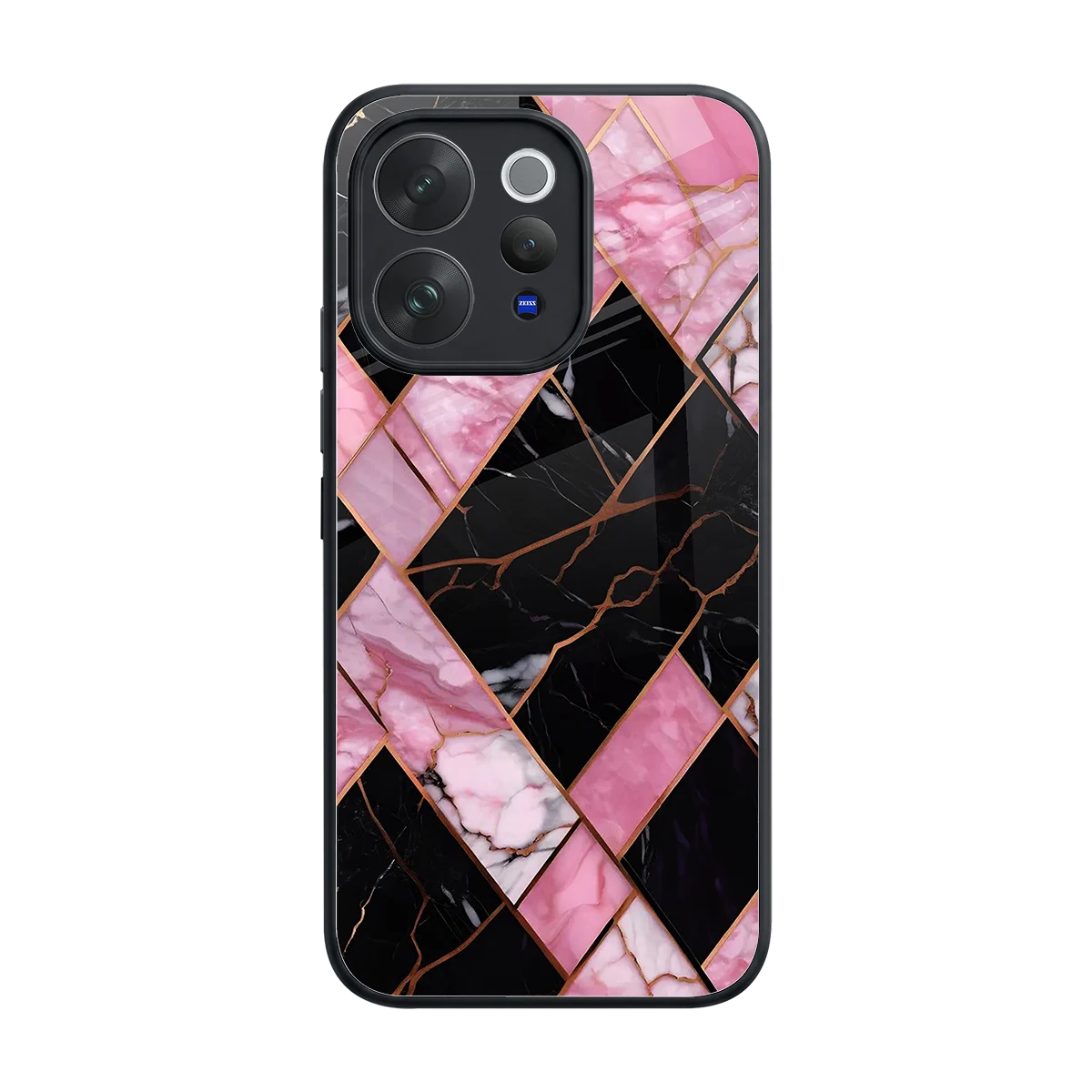 Rose Luxe back phone cover | glass case for vivo v70 elite