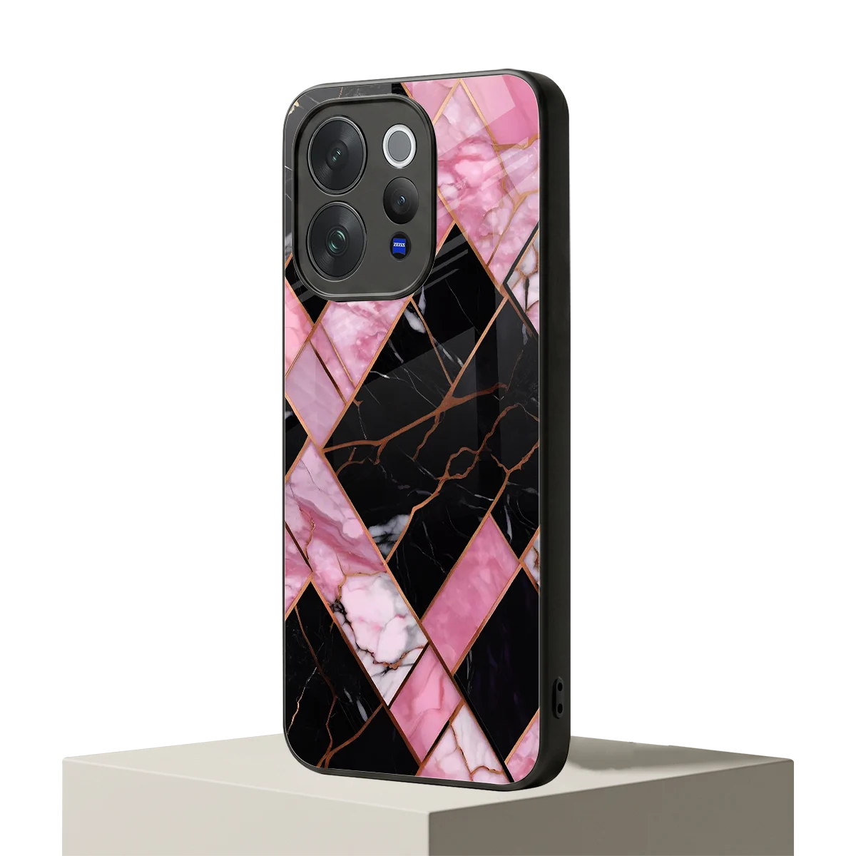Rose Luxe vivo v70 mobile cover | shockproof glass phone case