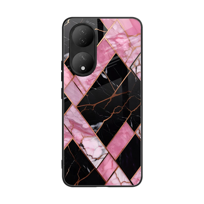 Rose Luxe back phone cover | glass case for Vivo-y100