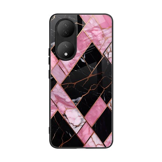 Rose Luxe back phone cover | glass case for Vivo-y100