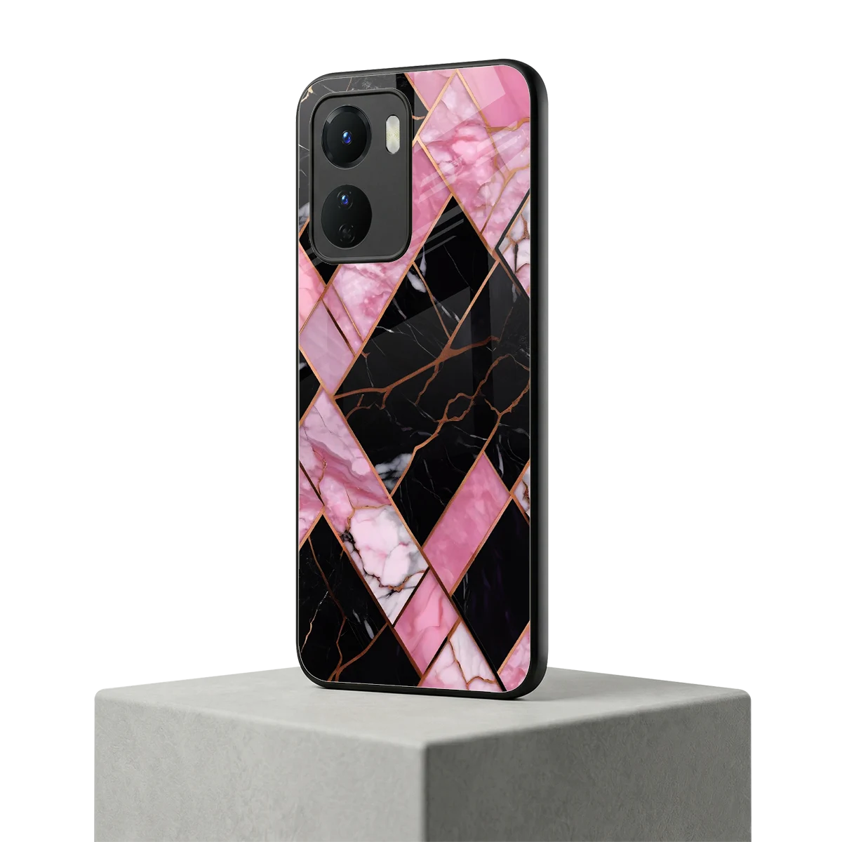 Rose Luxe vivo y16 mobile cover | shockproof glass phone case
