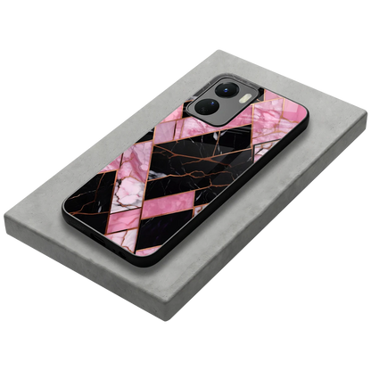 Rose Luxe stylish phone case for vivo y16 | glossy glass and slim fit