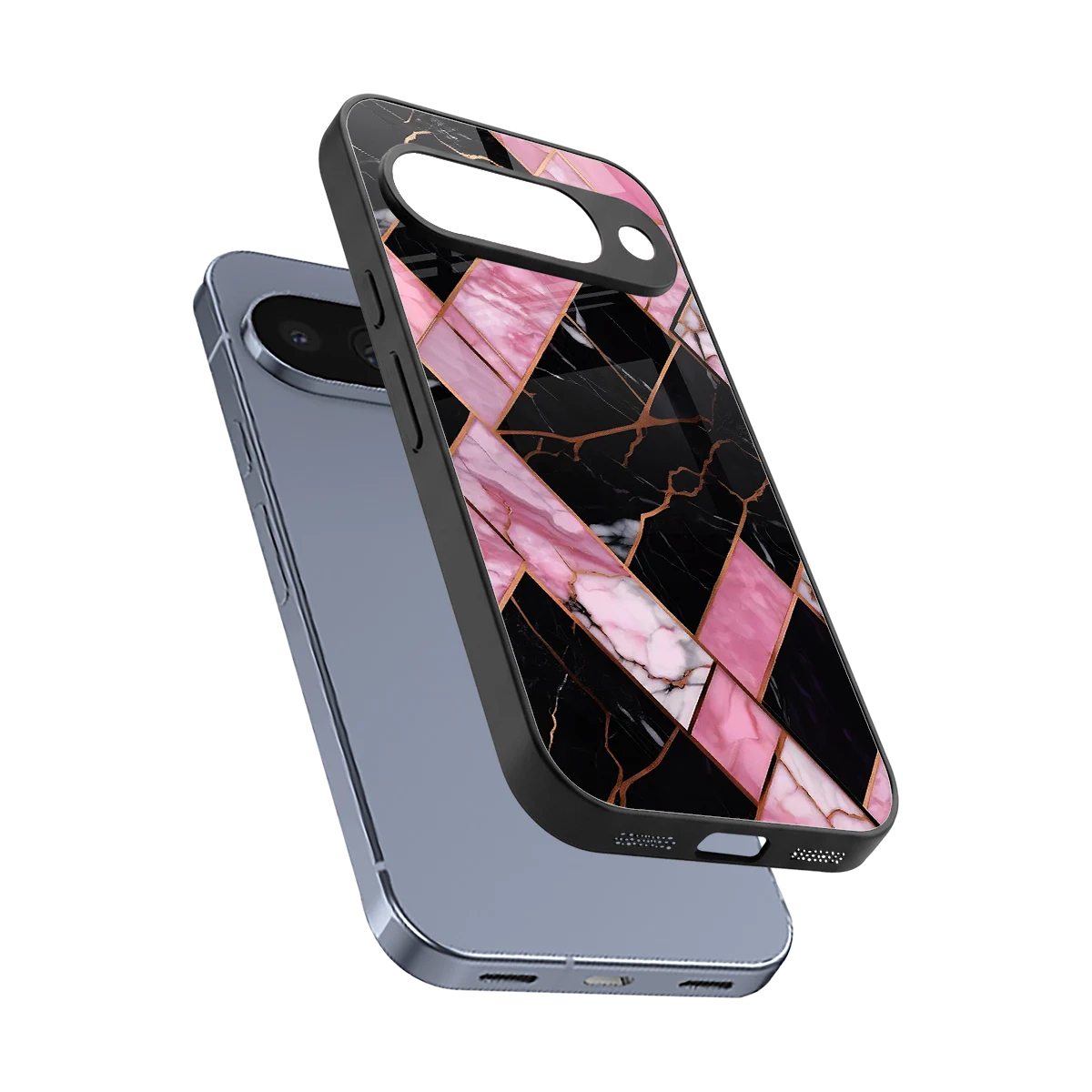 Rose Luxe sleek google pixel 10 cover with tempered glass back and TPU edges
