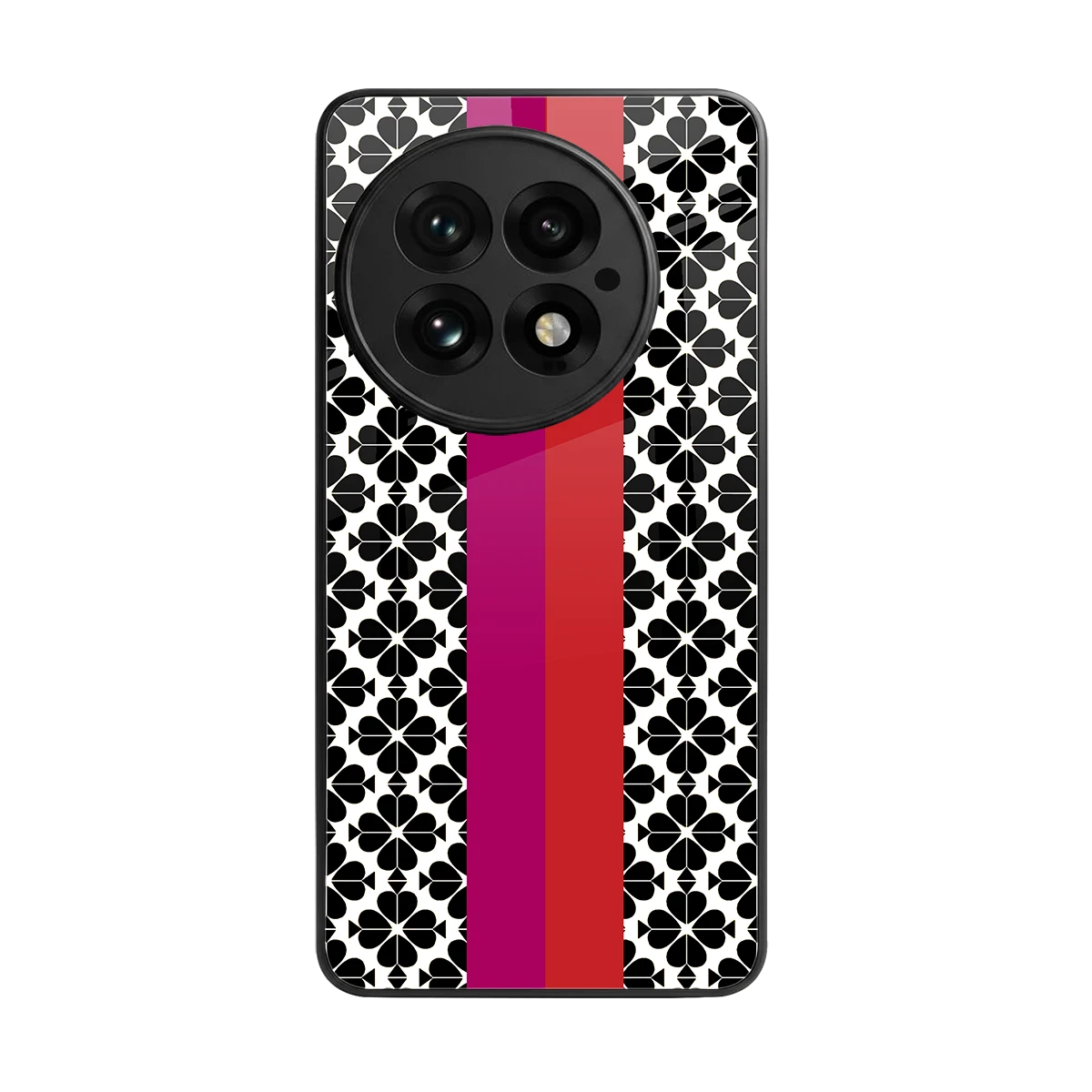 Rosy Noir back phone cover | glass case for oneplus 13
