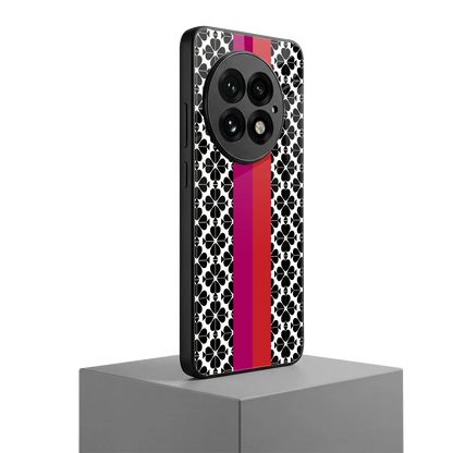 Rosy Noir oneplus 13 mobile cover | shockproof glass phone case