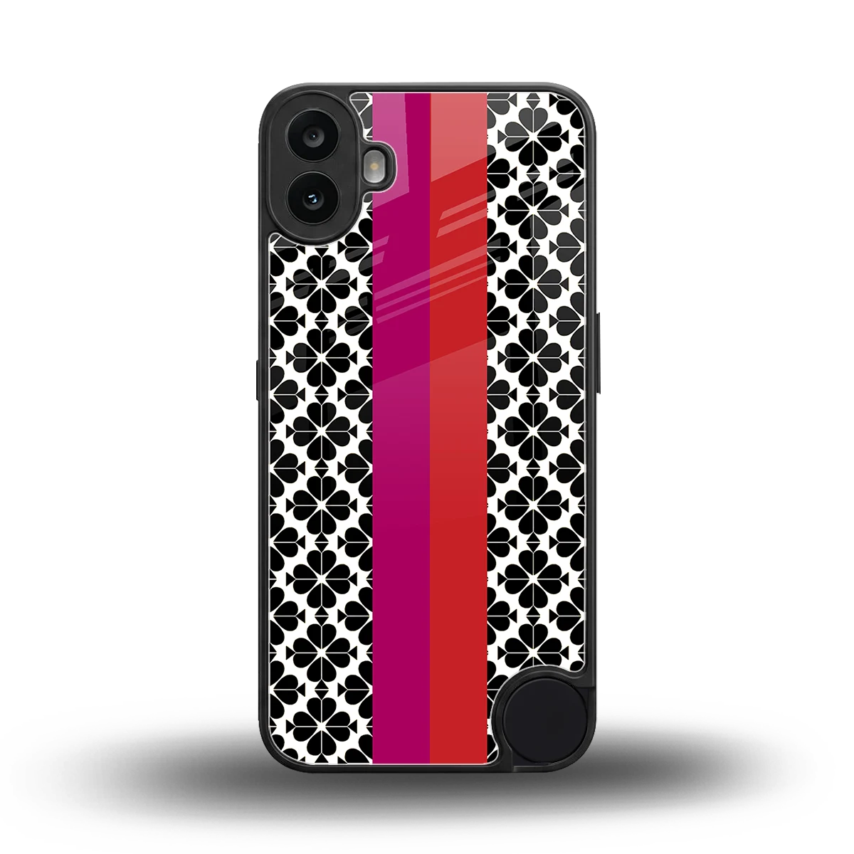 Rosy Noir back phone cover | glass case for cmf nothing phone 1