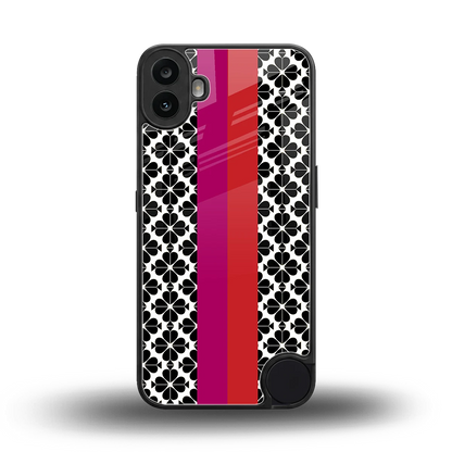 Rosy Noir back phone cover | glass case for cmf nothing phone 1