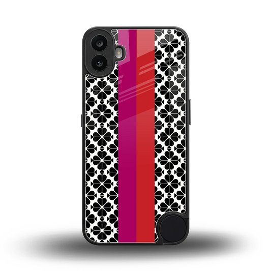 Rosy Noir back phone cover | glass case for cmf nothing phone 1