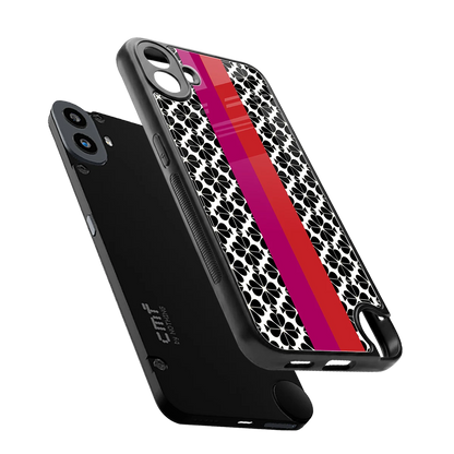 Rosy Noir sleek cmf nothing phone 1 cover with tempered glass back and TPU edges