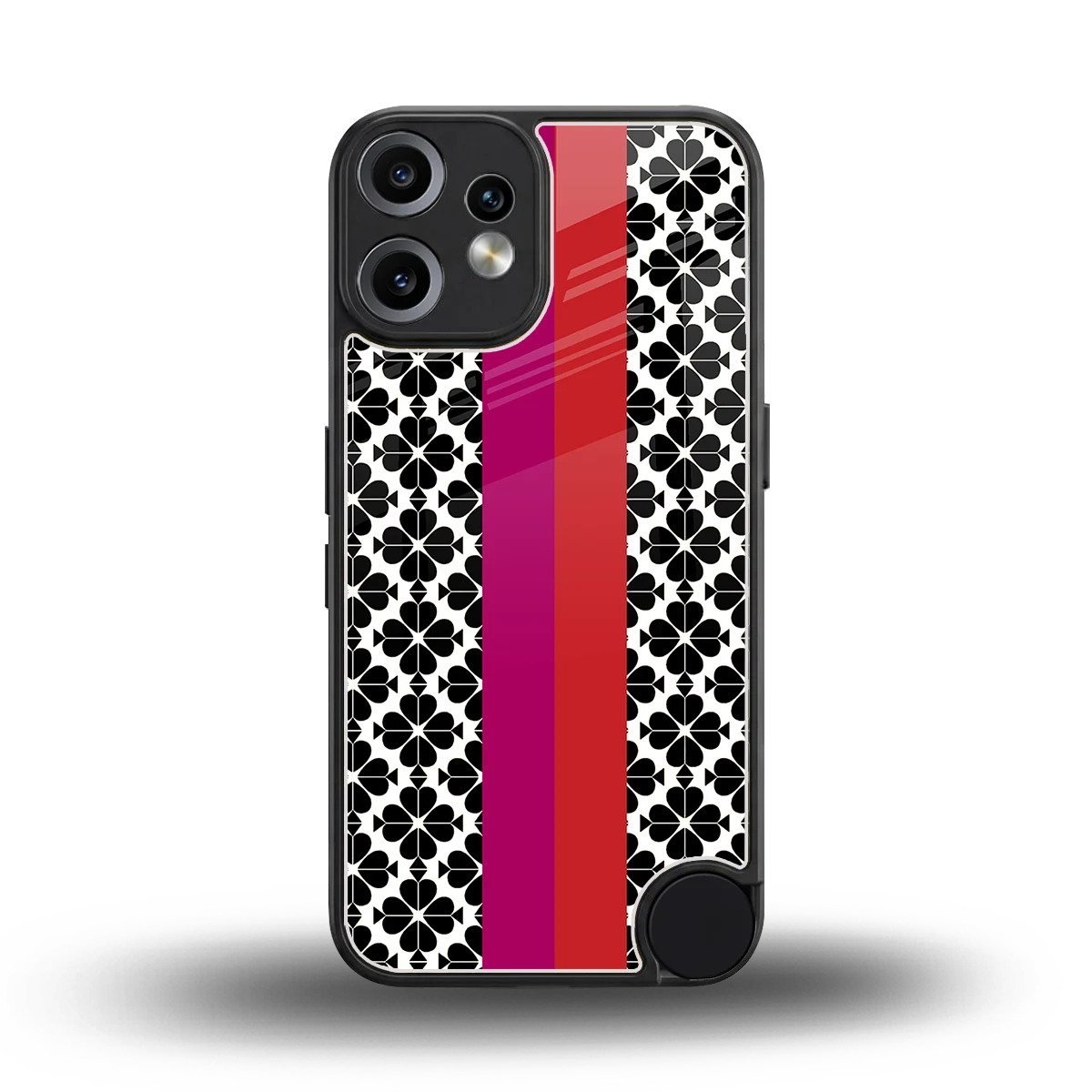 Rosy Noir back phone cover | glass case for cmf nothing phone 2 pro