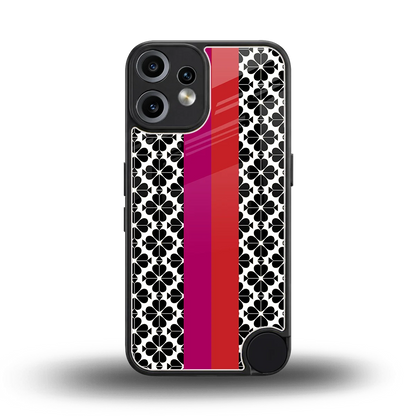 Rosy Noir back phone cover | glass case for cmf nothing phone 2 pro