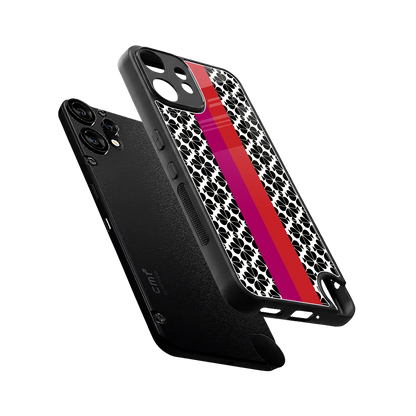 Rosy Noir sleek cmf nothing phone 2 pro cover with tempered glass back and TPU edges
