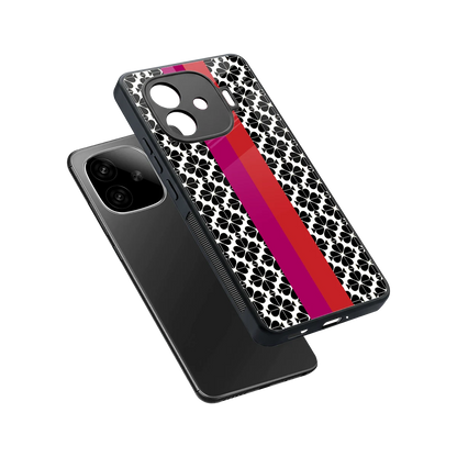 Rosy Noir sleek iqoo neo 10r 5g cover with tempered glass back and TPU edges