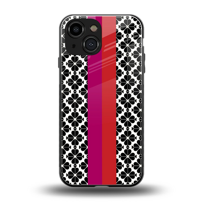 Rosy Noir back phone cover | glass case for iphone 13 mini