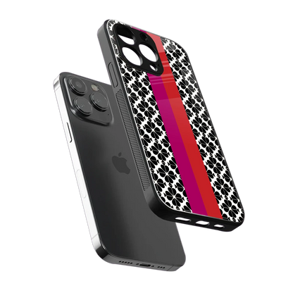 Rosy Noir sleek iphone 14 pro max cover with tempered glass back and TPU edges