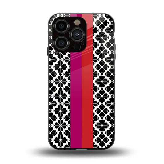 Rosy Noir back phone cover | glass case for iphone 13 pro