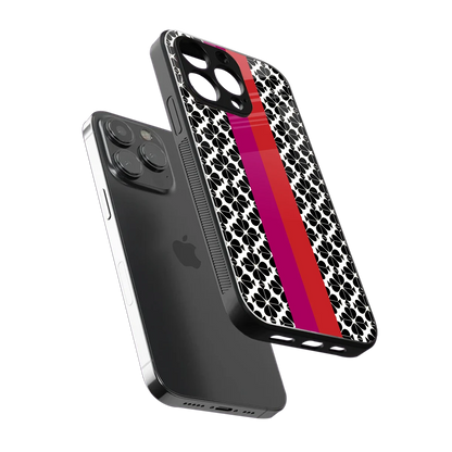 Rosy Noir sleek iphone 13 pro cover with tempered glass back and TPU edges