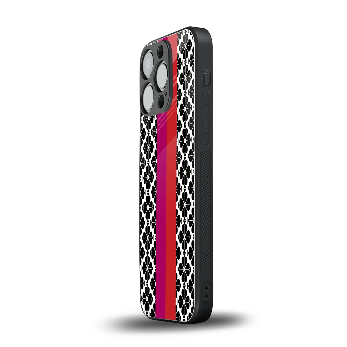 Rosy Noir iphone 13 pro mobile cover | shockproof glass phone case