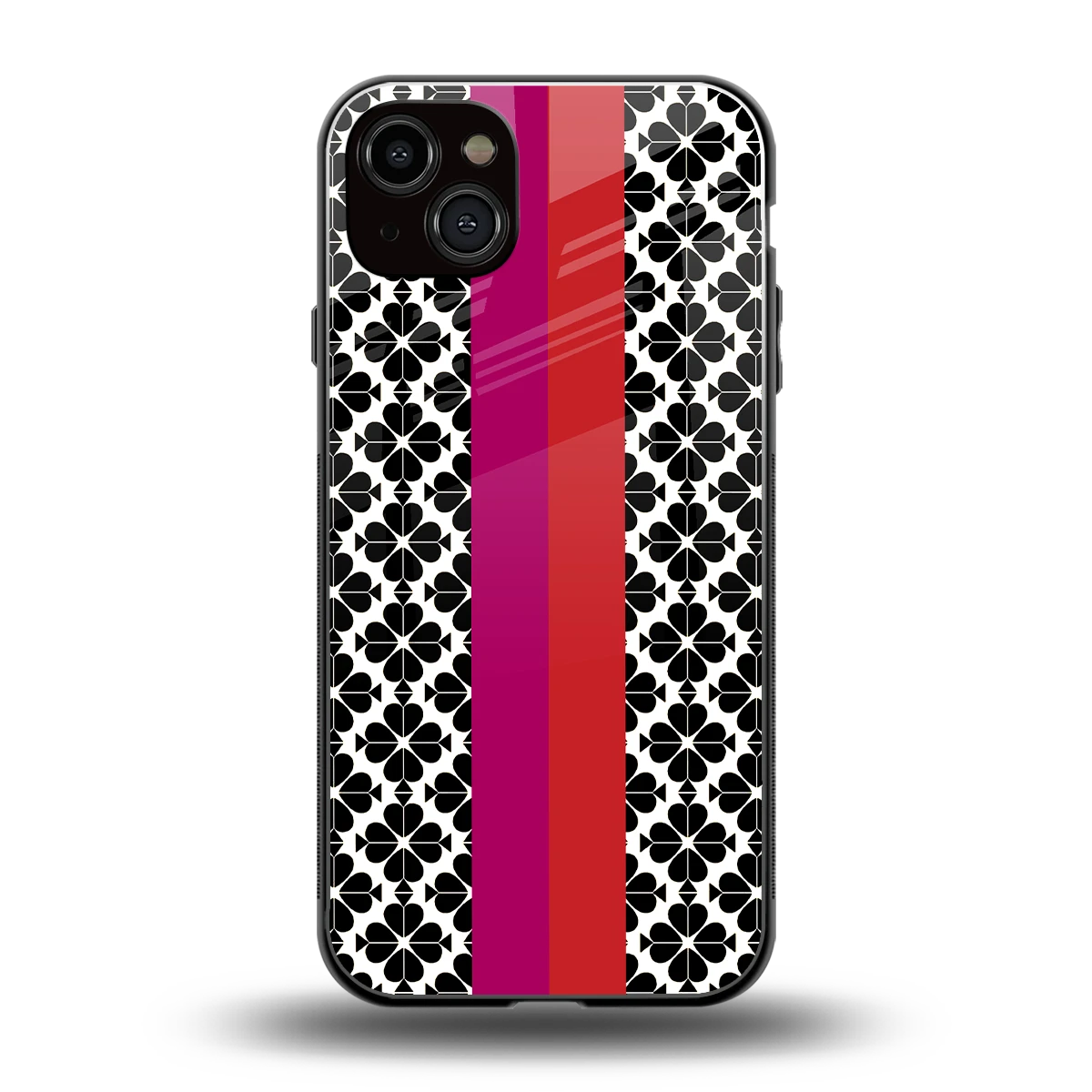 Rosy Noir back phone cover | glass case for iphone 15 plus