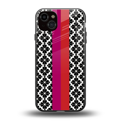 Rosy Noir back phone cover | glass case for iphone 15 plus