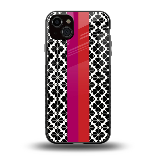 Rosy Noir back phone cover | glass case for iphone 15 plus